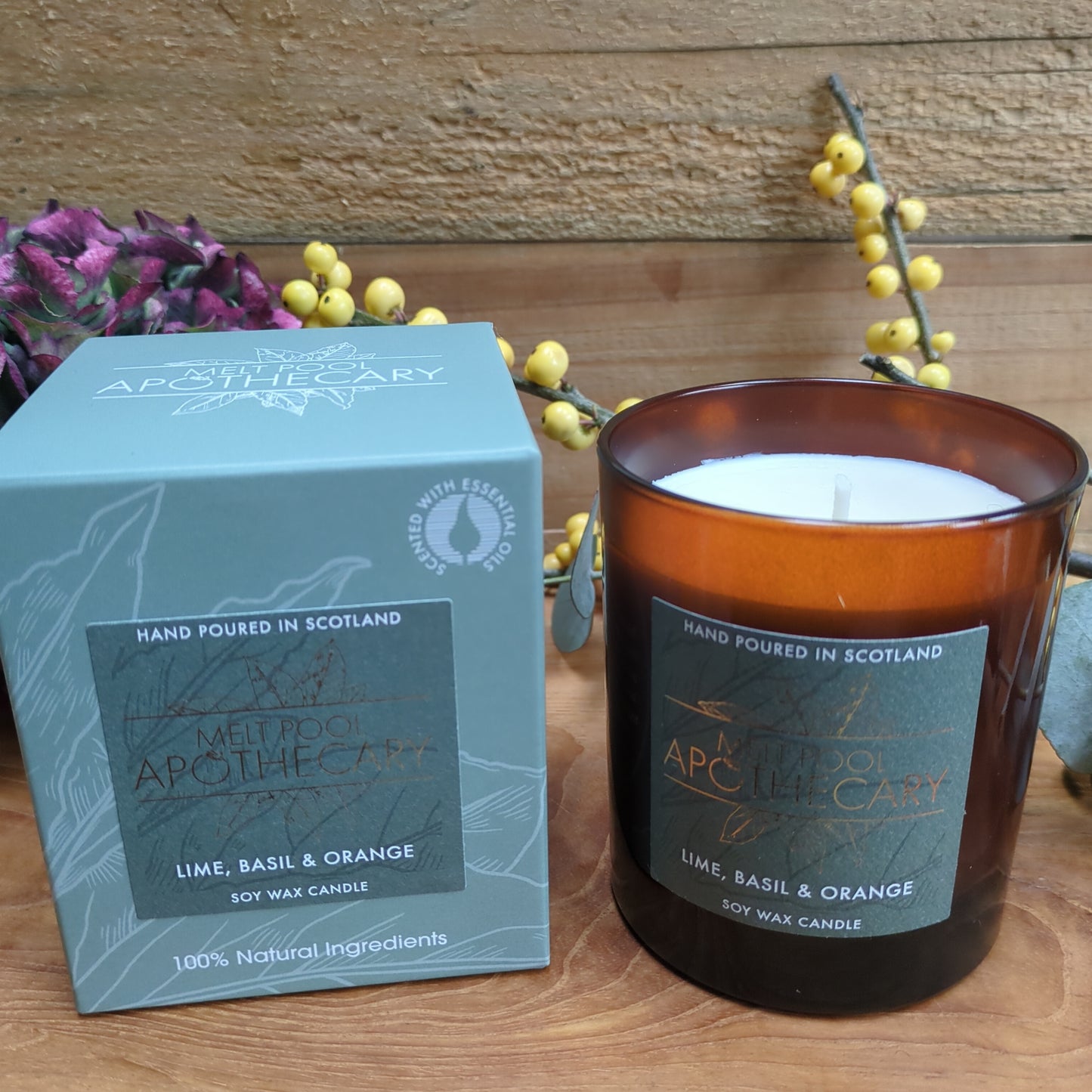 Lime with Basil & Orange - Large Candle