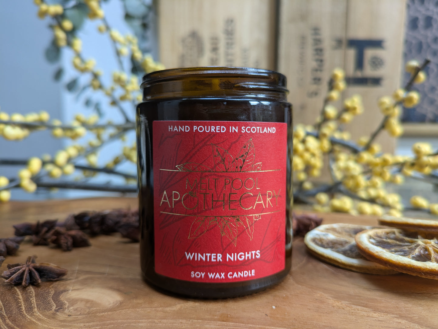 Winter Nights - Medium Amber Jar Candle