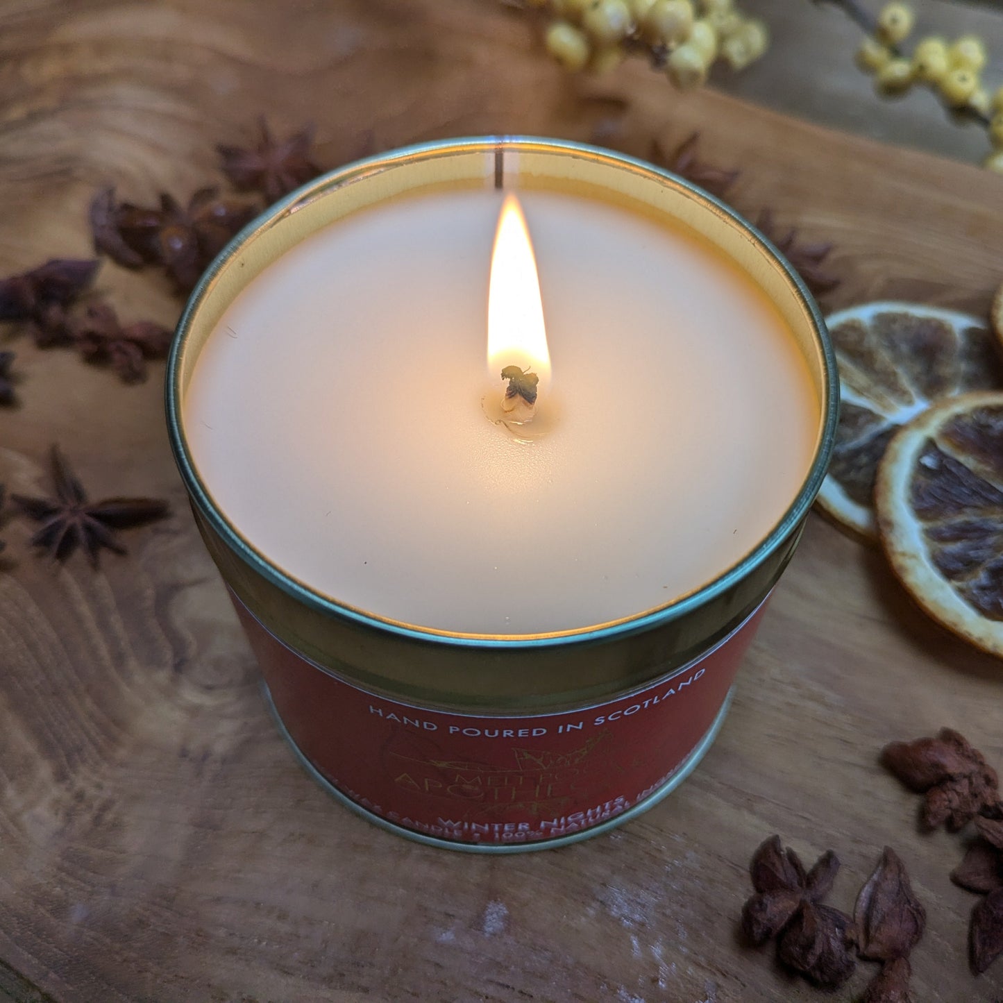 Winter Nights - Large Gold Tin Candle