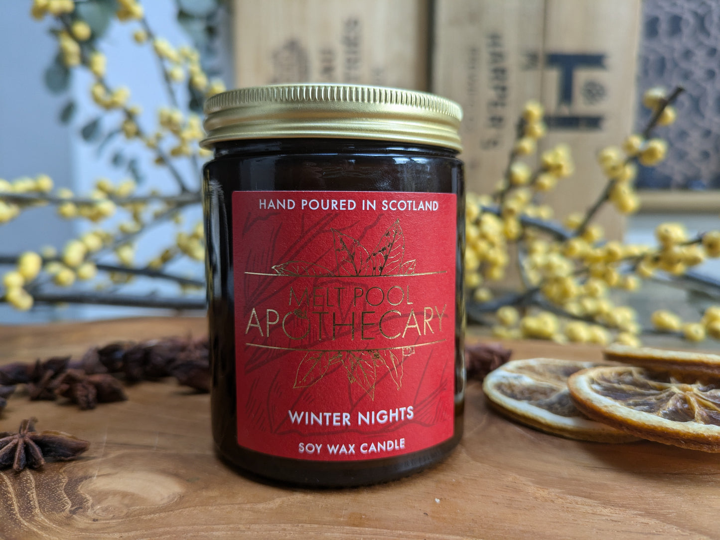 Winter Nights - Medium Amber Jar Candle