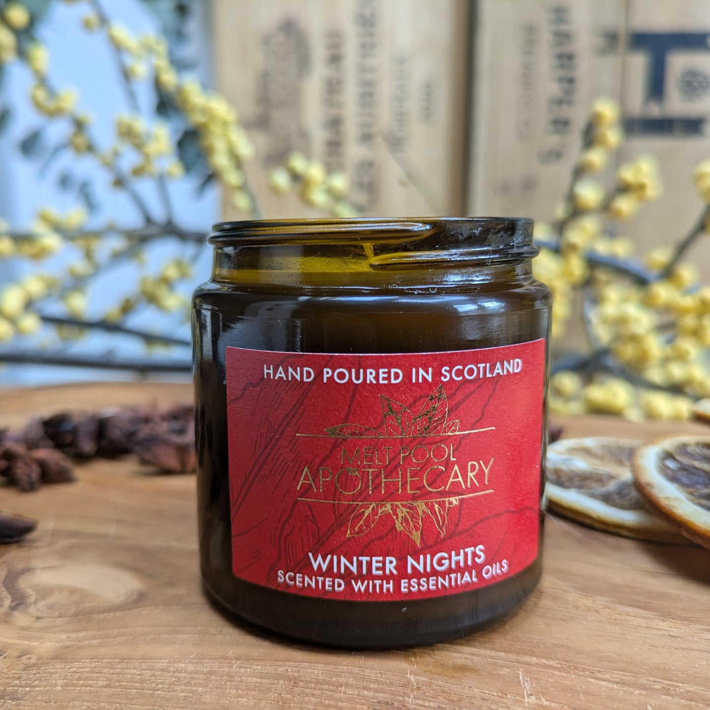 Winter Nights - Small Amber Jar Candle