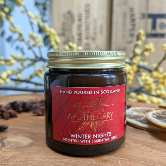 Winter Nights - Small Amber Jar Candle