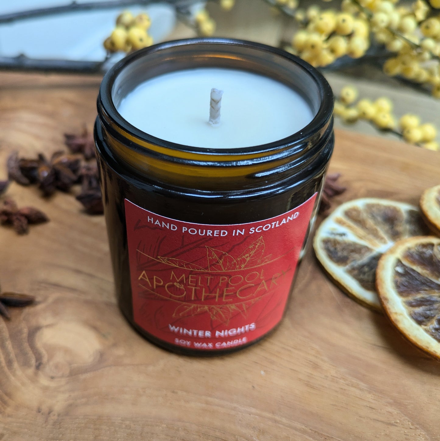 Winter Nights - Medium Amber Jar Candle