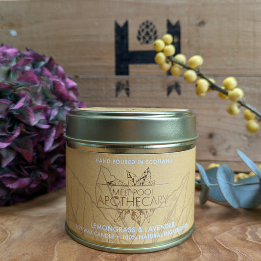 Lemongrass & Lavender - Large Gold Tin Candle