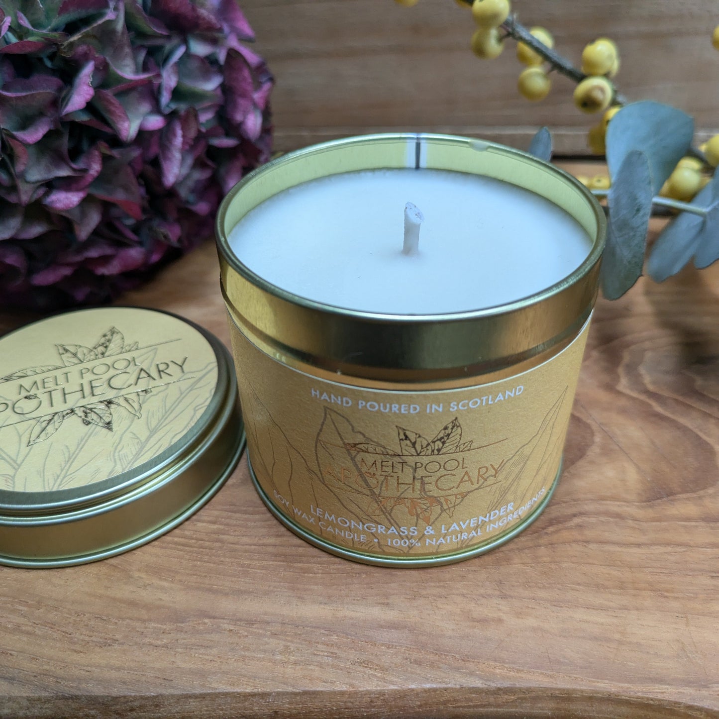 Lemongrass & Lavender - Large Gold Tin Candle