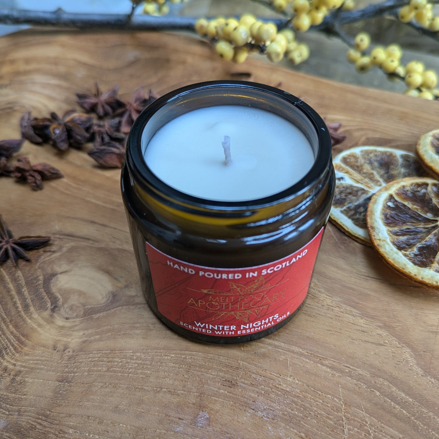 Winter Nights - Small Amber Jar Candle